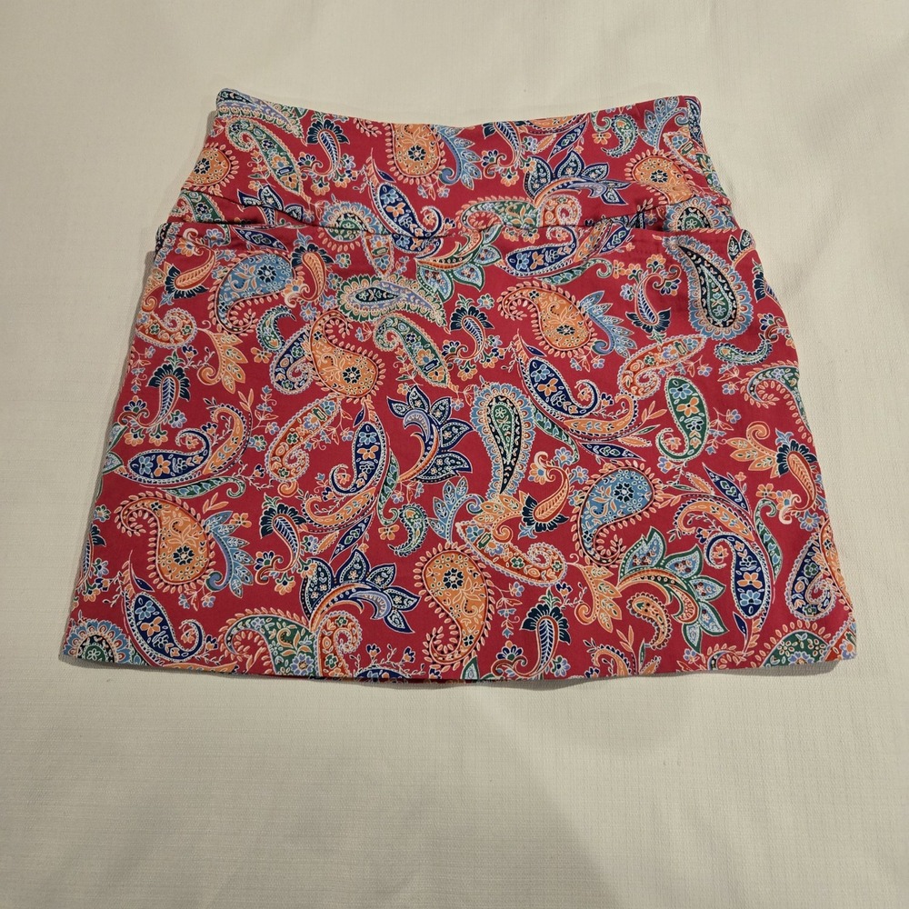 HL SPORT Women's Multicolor Paisley Skirt With Shorts Tennis Pickleball Golf 10